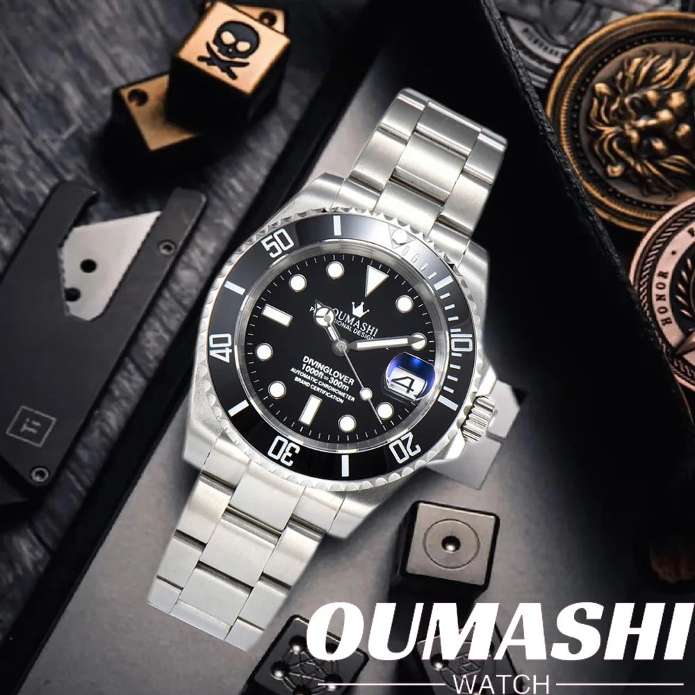 NH35 WATCH luxury Men Mechanical Wristwatch 41mm Stainless Steel Men Watch NH35 Sapphire Glass Men Watches reloj