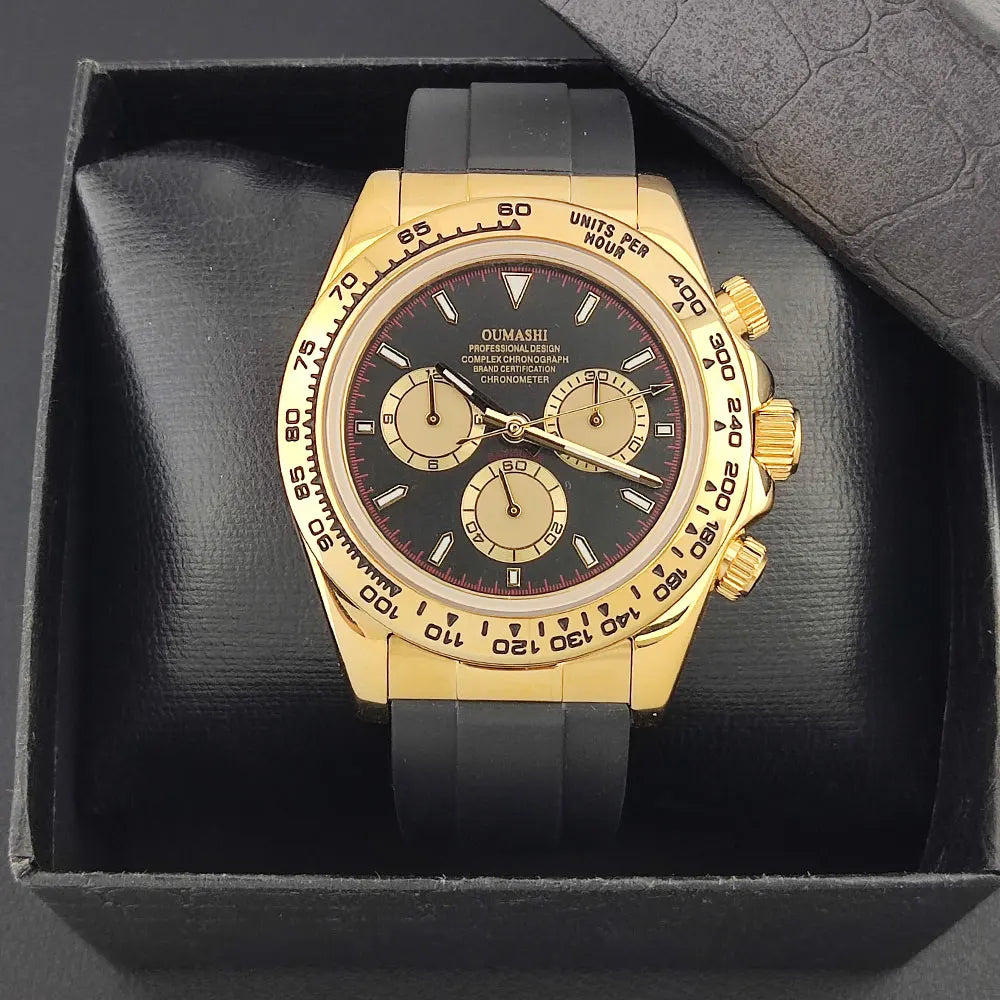 Luxury men's watch gold Chronograph Equation Racing Men Automatic Mechanical Watch Waterproof 10ATM Sapphire 4801 4130 Movement