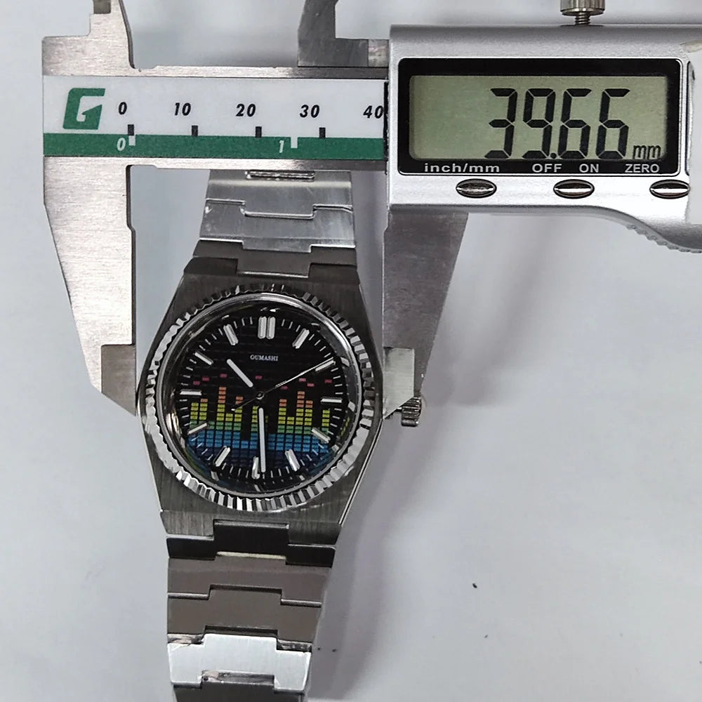 NH35A Watch Luxury 39.6mm Men's Mechanical Automatic C3 Luminous AR Sapphire NH35 100m waterproof Music Festival Watch for men