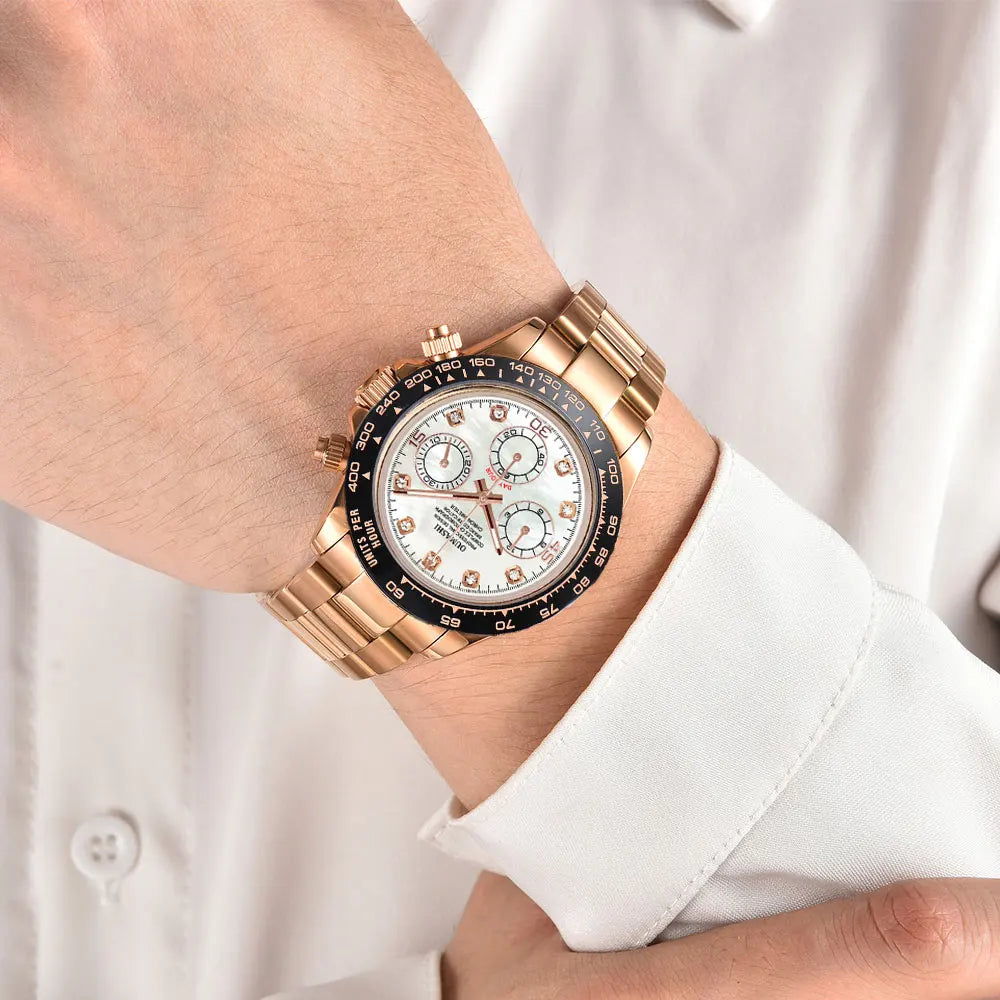 VK63 watches 39.3mm Luxury Watch Men's Chronograph New Men's watch vk63 case rose gold VK63 Men's Chronograph Waterproof 10ATM