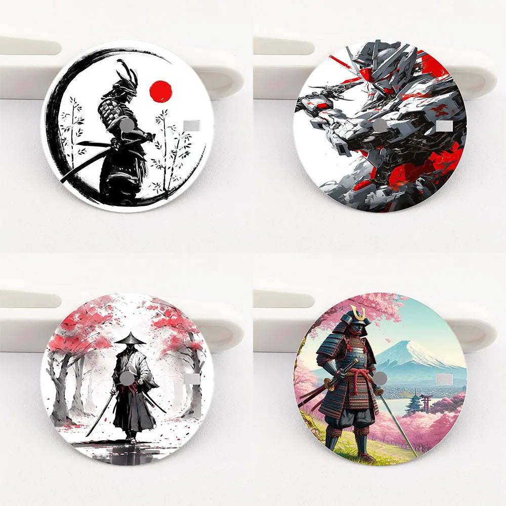 The 28.5mm dial samurai element NH35 dial creative color-printed series dial is suitable for NH35/36 movement watch accessories