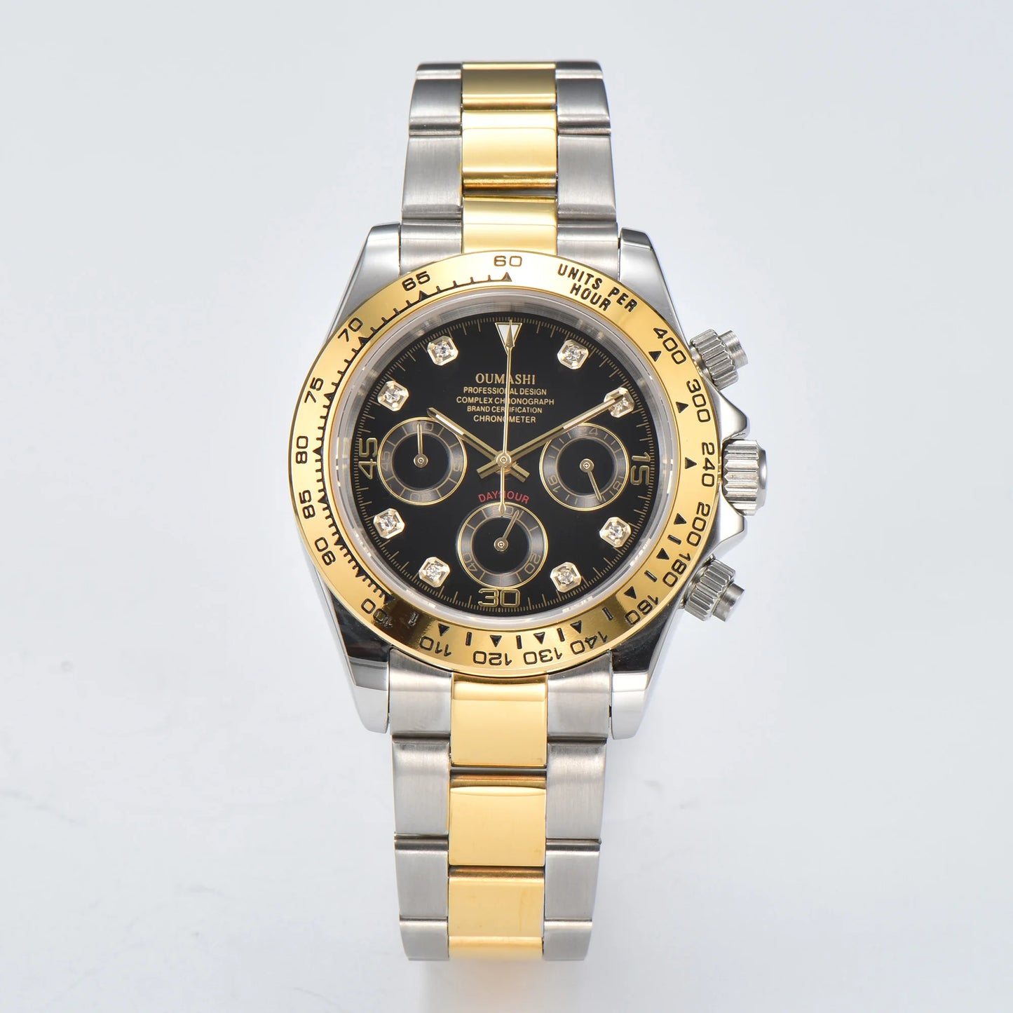 Luxury man 39.3mm quartz Chronograph Business Watch Men's VK Series 63 Sport Sapphire Glass Panda Dial Ceramic Bezel VK63 Watch
