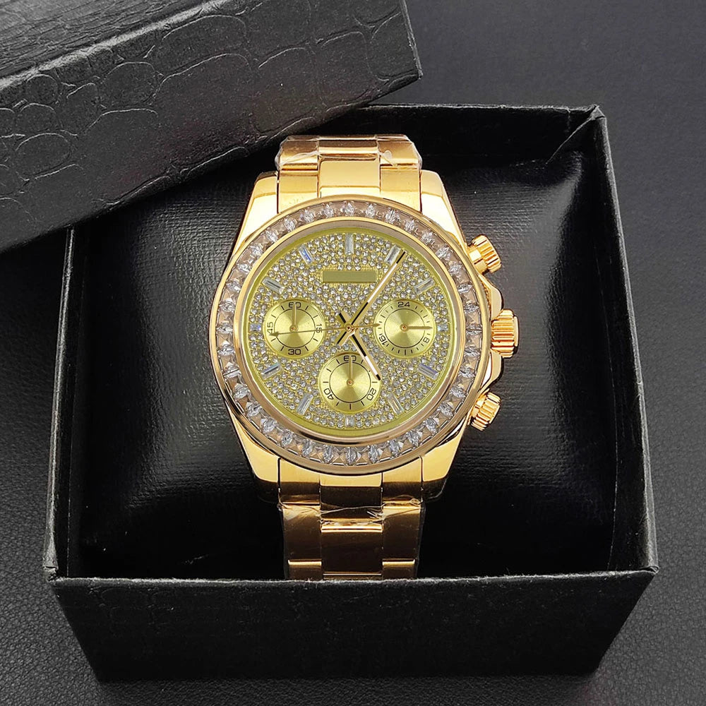 customized VK63 Watch Chronograph Sapphire glass stainless steel waterproof case gemstone case Men sports watch VK63 Watch dial