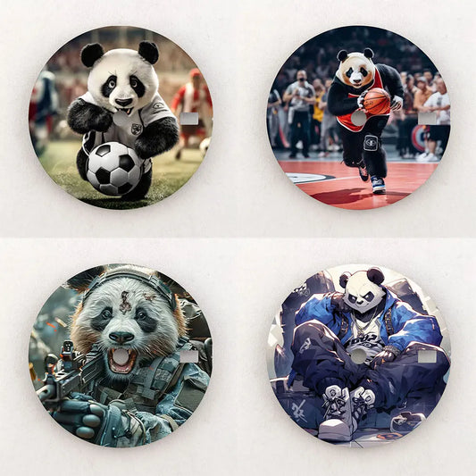 Watch dial 28.5mm NH35 dial custom-made Panda Warrior dial, color printing, watch components are suitable for NH35/36 movement