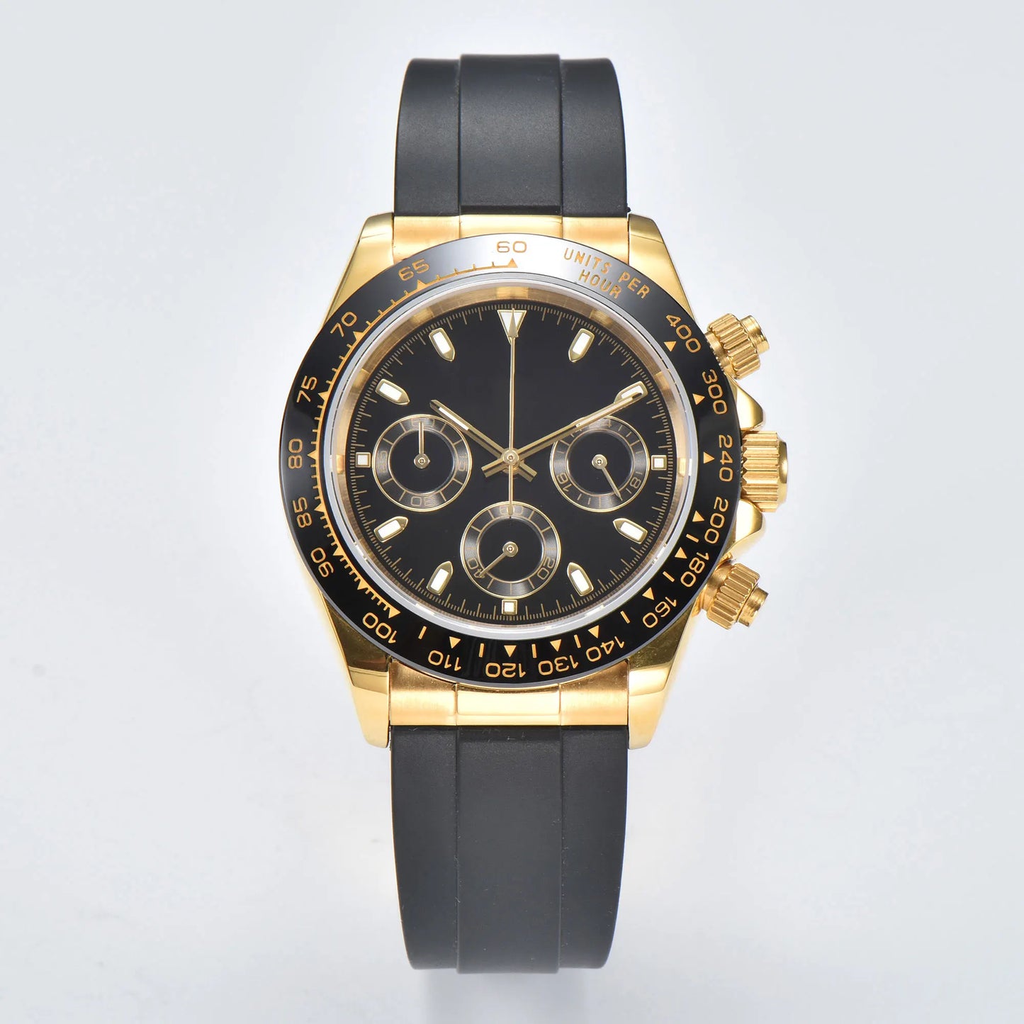 VK WATCH Luxury 39mm quartz Chronograph Business Watch Men's VK Series 63 Sport Sapphire Glass Gem dial Ceramic bezel insert