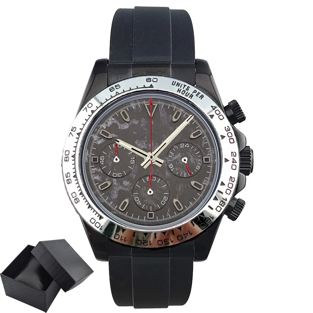 VK63 WATCH Luxury 39mm quartz Chronograph Business Watch Men's VK Series 63 Sport Sapphire Glass Ceramic bezel insert men watch
