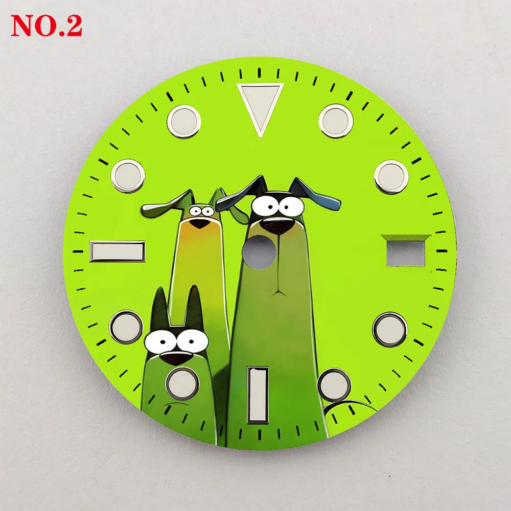 The 28.5mm dial NH35 dial creative color-printed series dial is suitable for NH35/36 movement wristwatch accessoriese