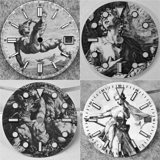 28.5mm NH35 Dial Exclusive high-end design quality watch dial from the Print Series suitable for the NH35 movement