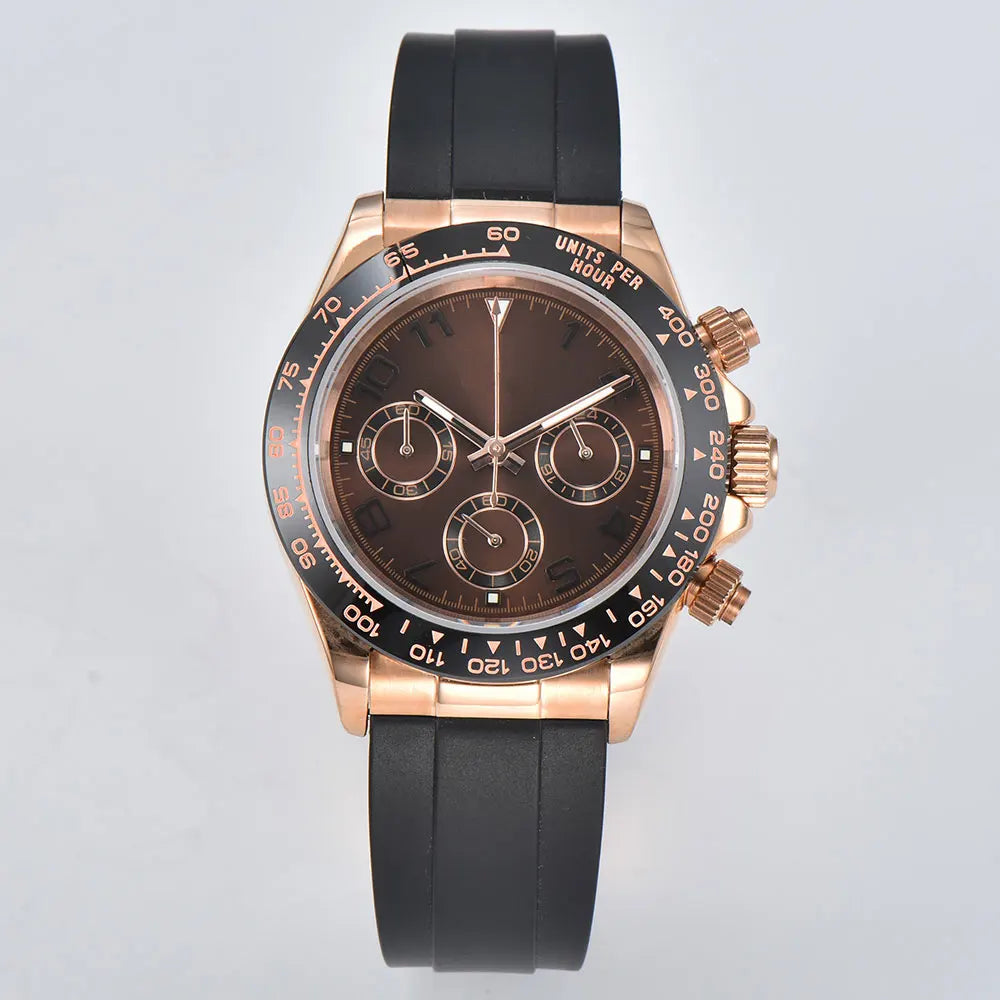 39mm Men's VK series63 Chronograph watch sapphire stainless steel waterproof 10ATM case Luminous solid case men's sports watch