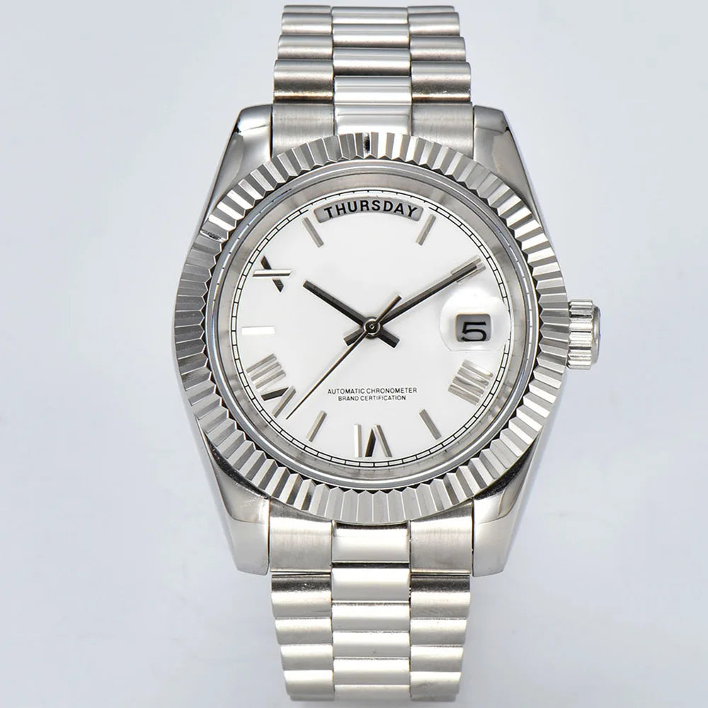watch 8285 watches for men automatic movement mechanical watches Stainless Steel Sapphire Glass Case Waterproof Watch mens watch