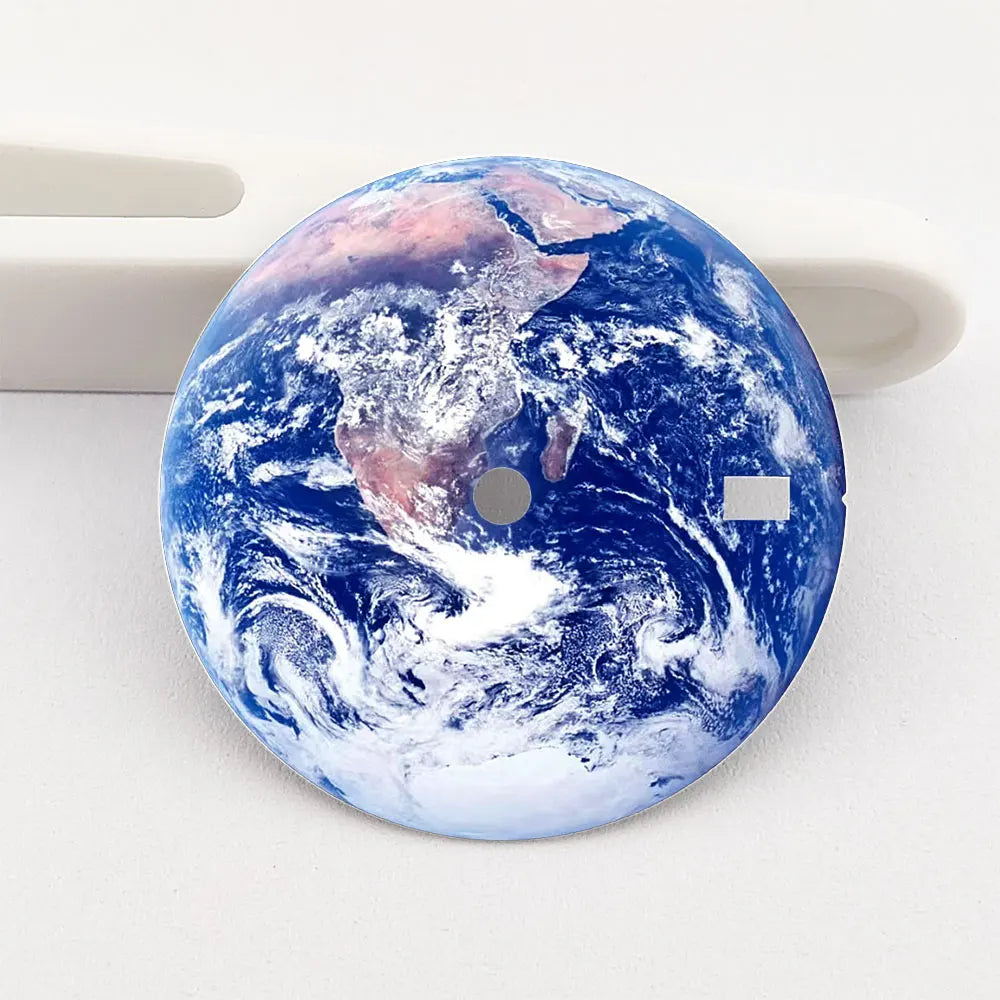 28.5mm dial NH35 dial Earth custom dial color printed watch components compatible with NH35/36 movement
