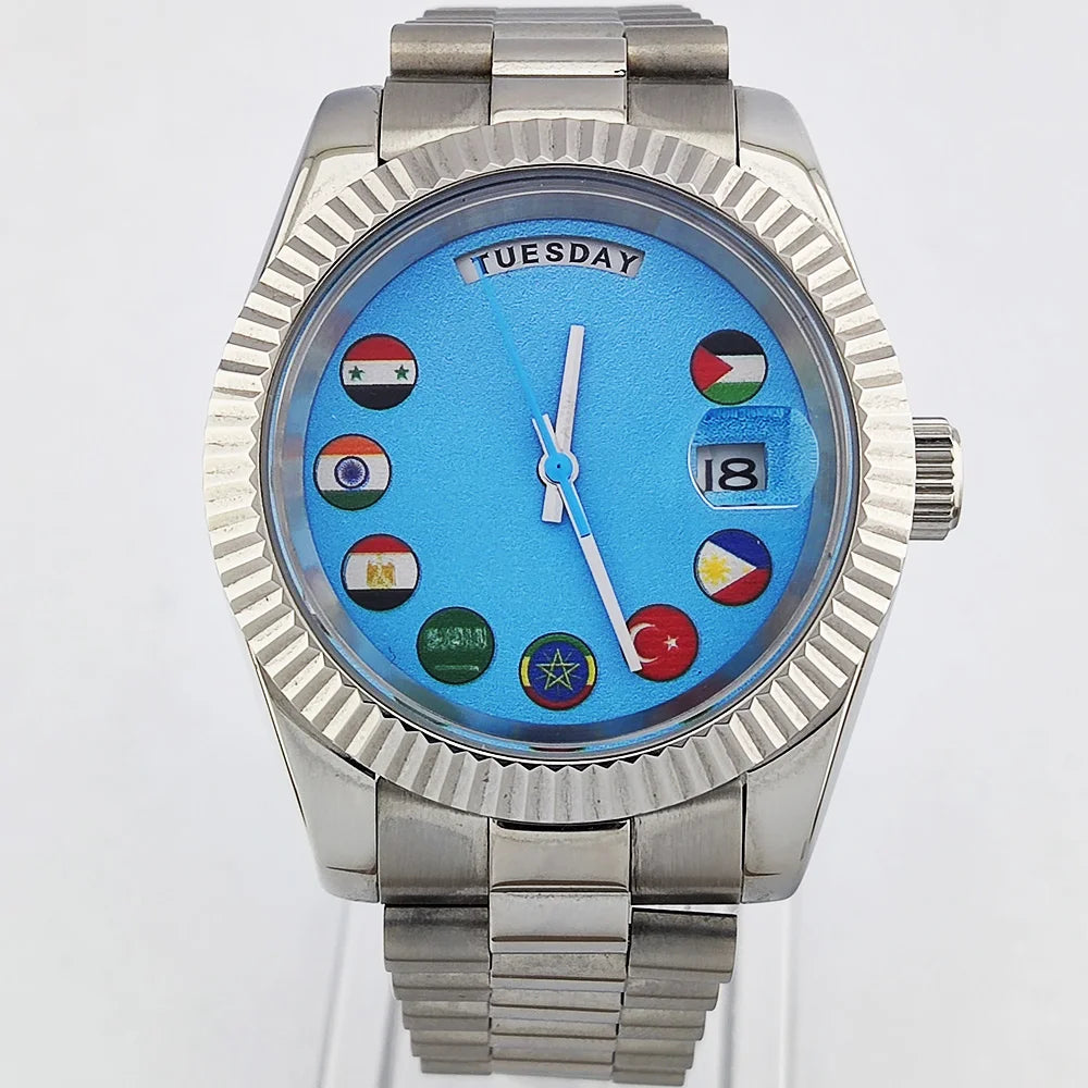 MIYOTA 8285 watches 39mm man Automatic mechanical movement 8285 date movement Sapphire glass 100m water resistant Men's watches