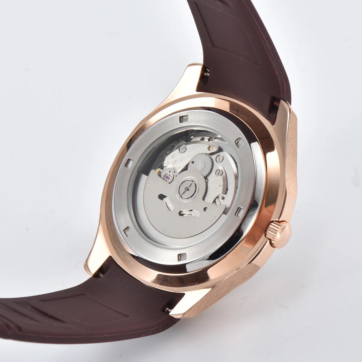 Men's Automatic Mechanical Watch NH35A Movement Stainless Steel Sapphire Glass Waterproof 10ATM Watch Rubber bracelet 21mm