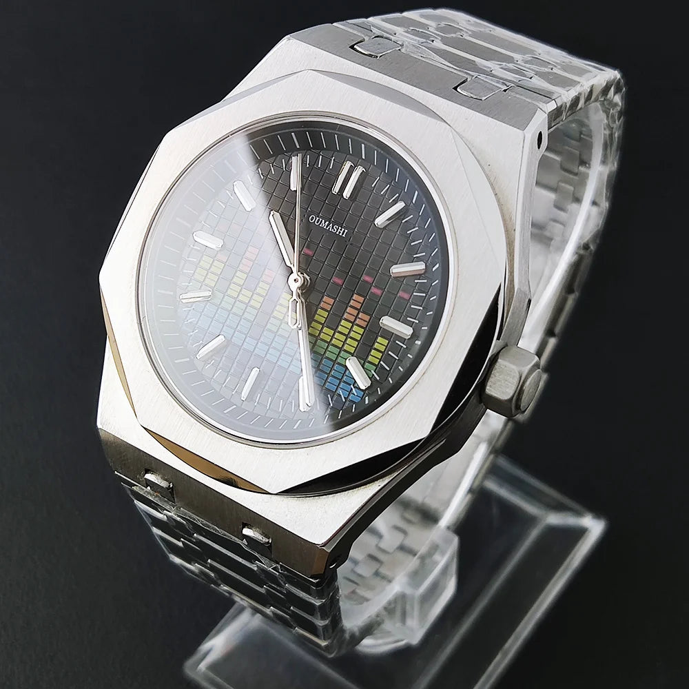 MIYOTA 8215 Men's Mechanical Automatic Watch Luxury C3 Glow-in-the Dark AR Sapphire 100m waterproof Music Festival Watch for men