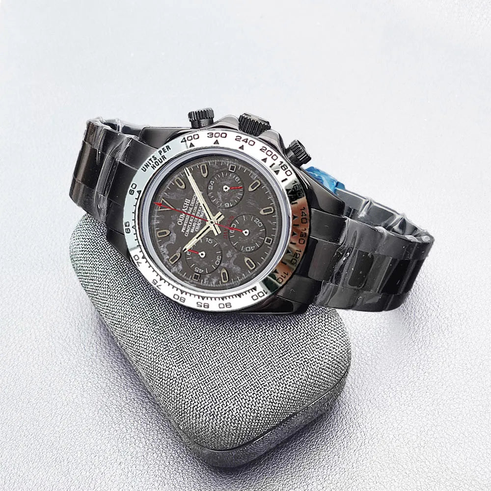 VK63 WATCH Luxury 39mm quartz Chronograph Business Watch Men's VK Series 63 Sport Sapphire Glass Ceramic bezel insert men watch