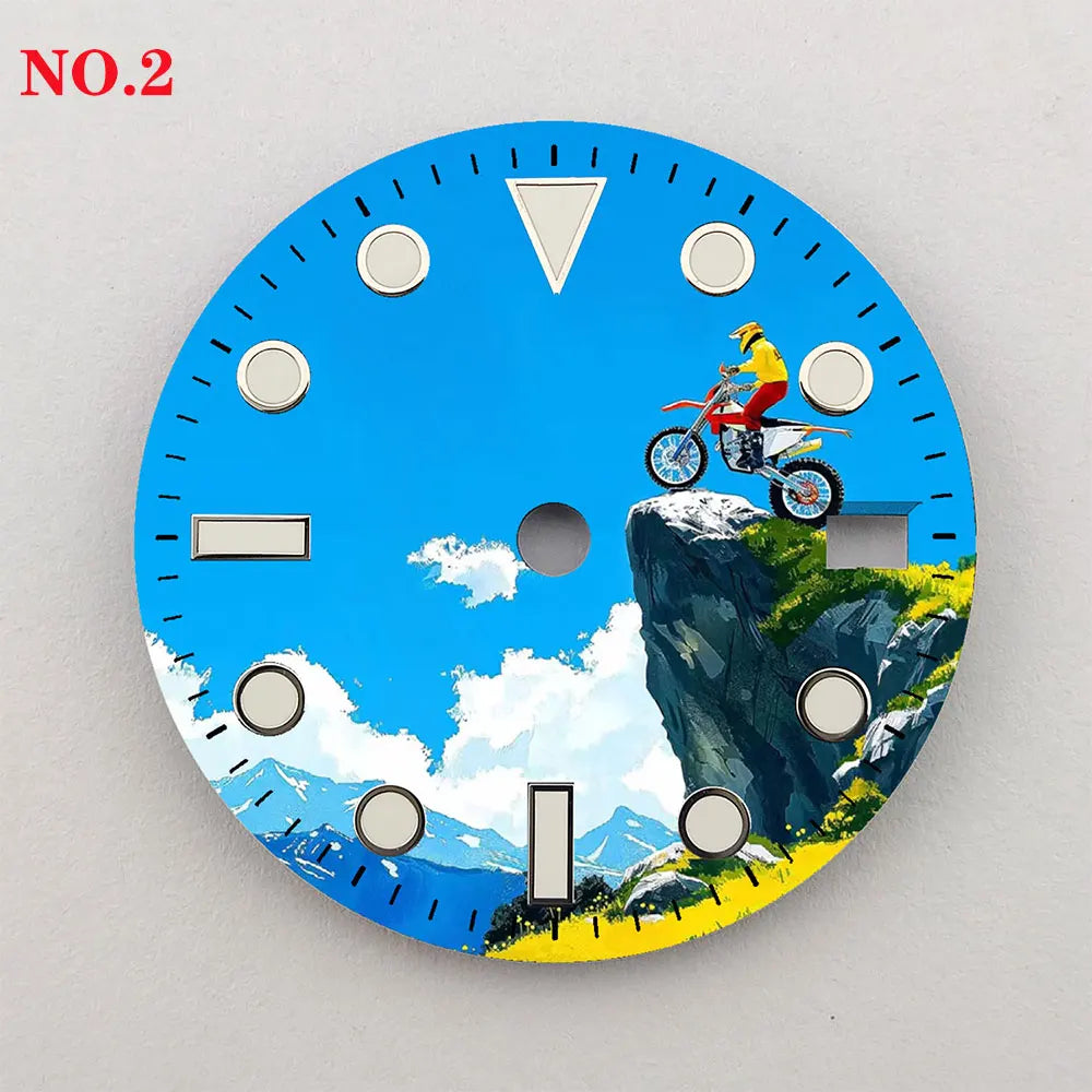 Watch dial 28.5mm NH35 dial  custom dial color printing watch components are suitable for NH35/36 movement