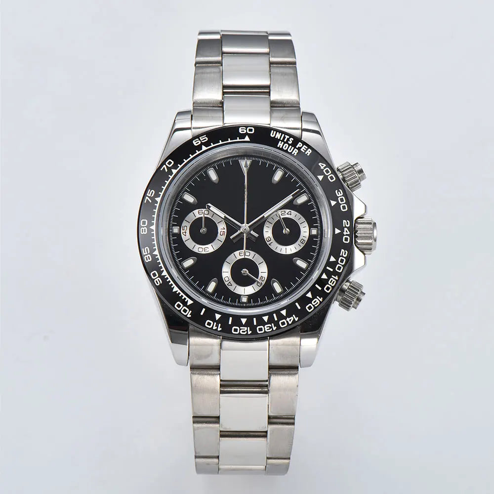 Luxury Sports Quartz Watch Sapphire Glass 316L stainless steel waterproof for men's custom watches with VK63 watch movement