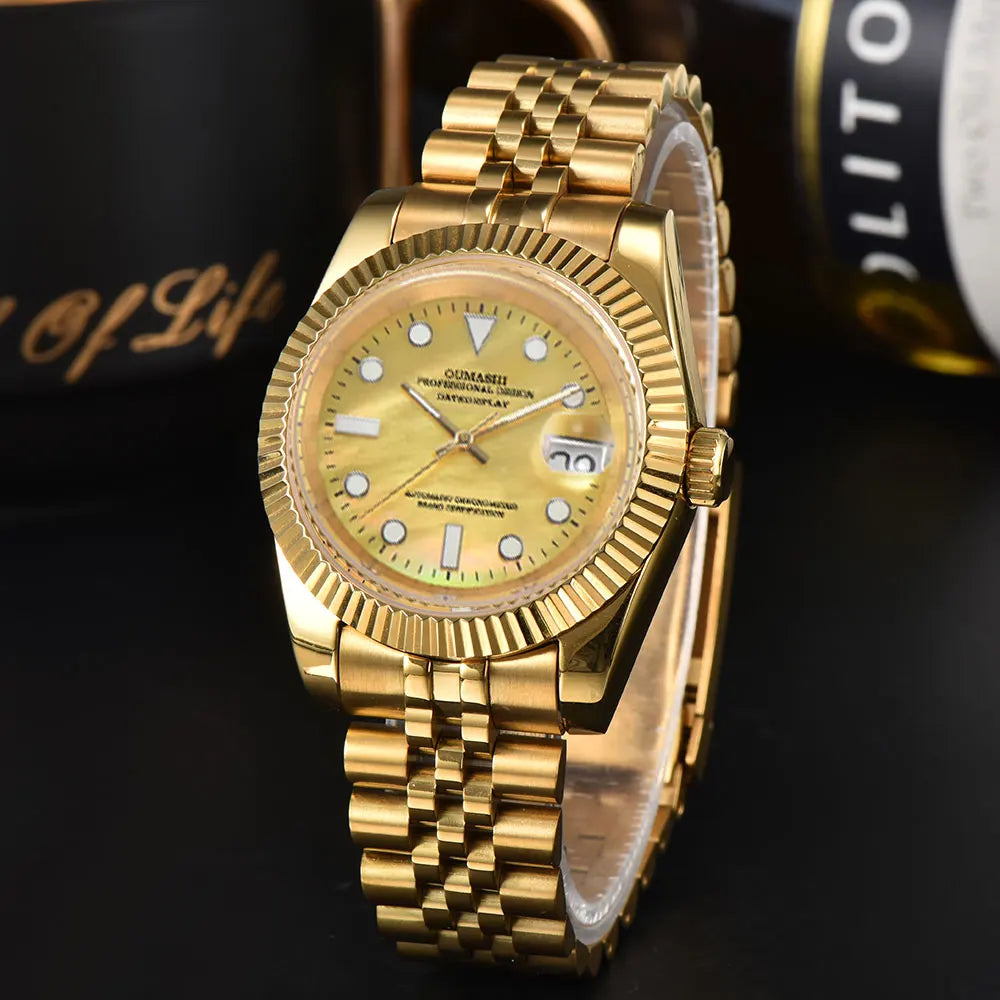 Watches 36mm 39mm NH35 watch Movement Purple Blue Green Gold Mother of Pearl 316 Stainless steel NH35a Mechanical watch for men