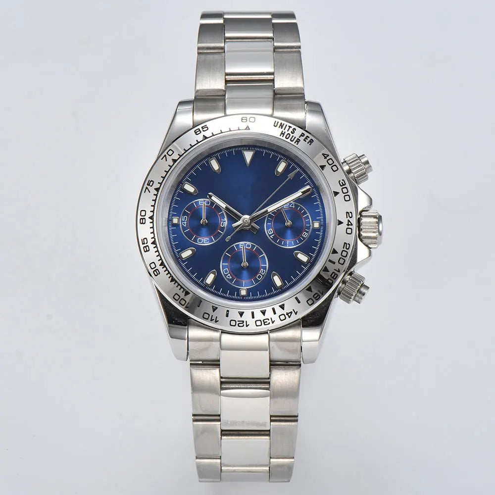 Luxury Sports Quartz Watch Sapphire Glass 316L stainless steel waterproof for men's custom watches with VK63 watch movement