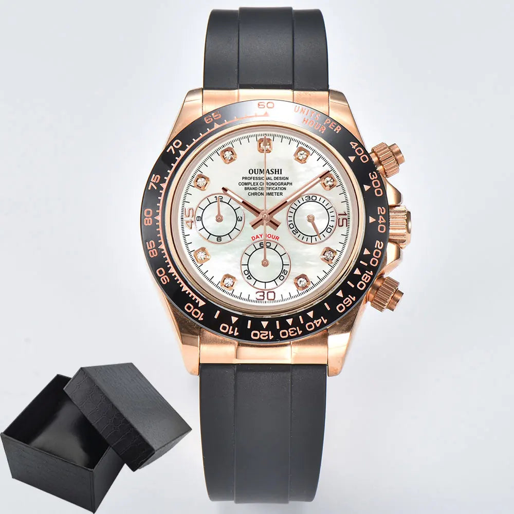 VK63 watches 39.3mm Luxury Watch Men's Chronograph New Men's watch vk63 case rose gold VK63 Men's Chronograph Waterproof 10ATM