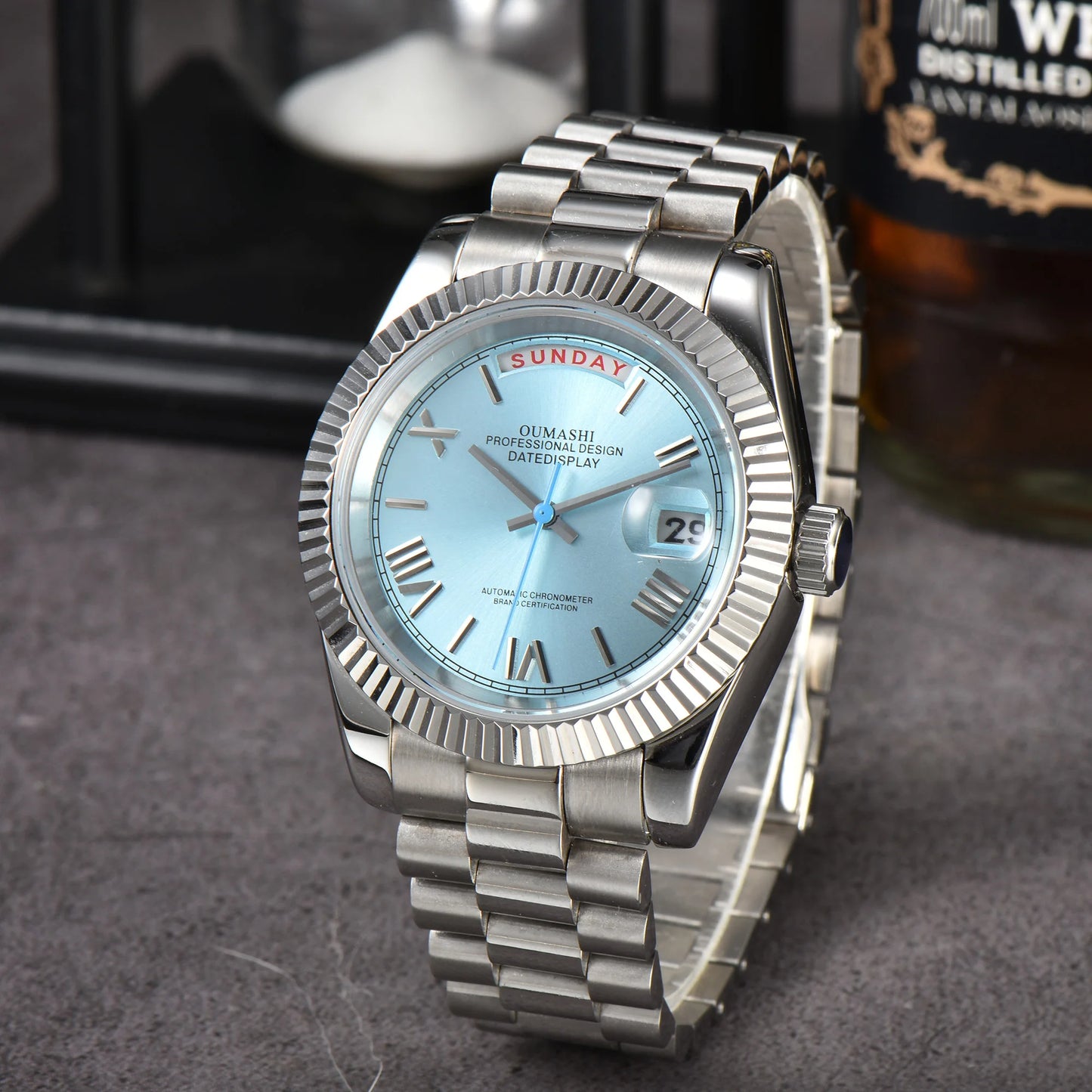 watch 8285 watches for men automatic movement mechanical watches Stainless Steel Sapphire Glass Case Waterproof Watch mens watch