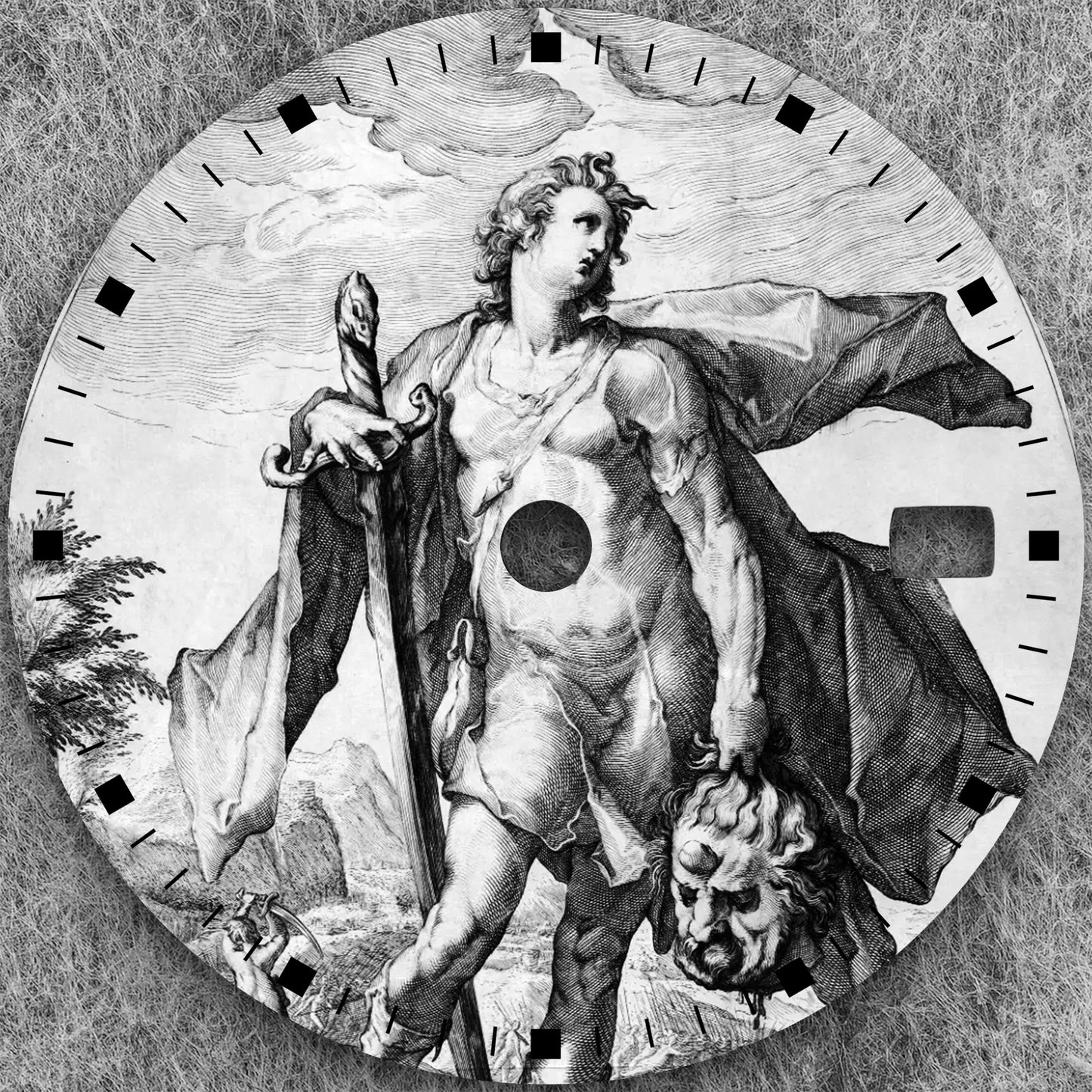 28.5mm NH35 Dial Exclusive high-end design quality watch dial from the Print Series suitable for the NH35 movement