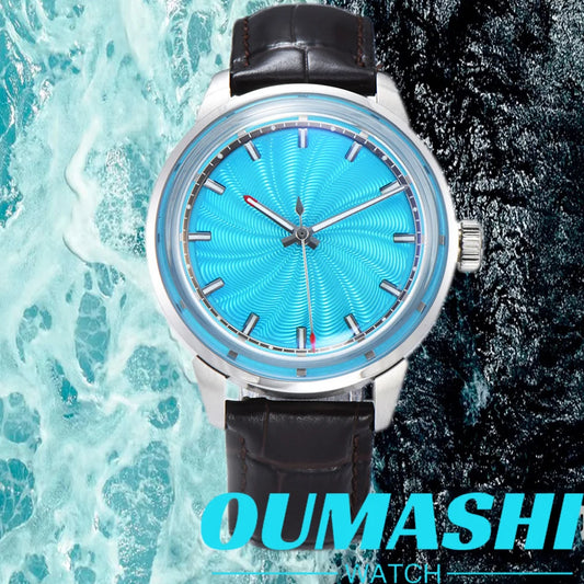 MIYOTA 8215 watches men 42mm Automatic mechanical movement 316L stainless steel case Green Glow men's luxury BLUE watch