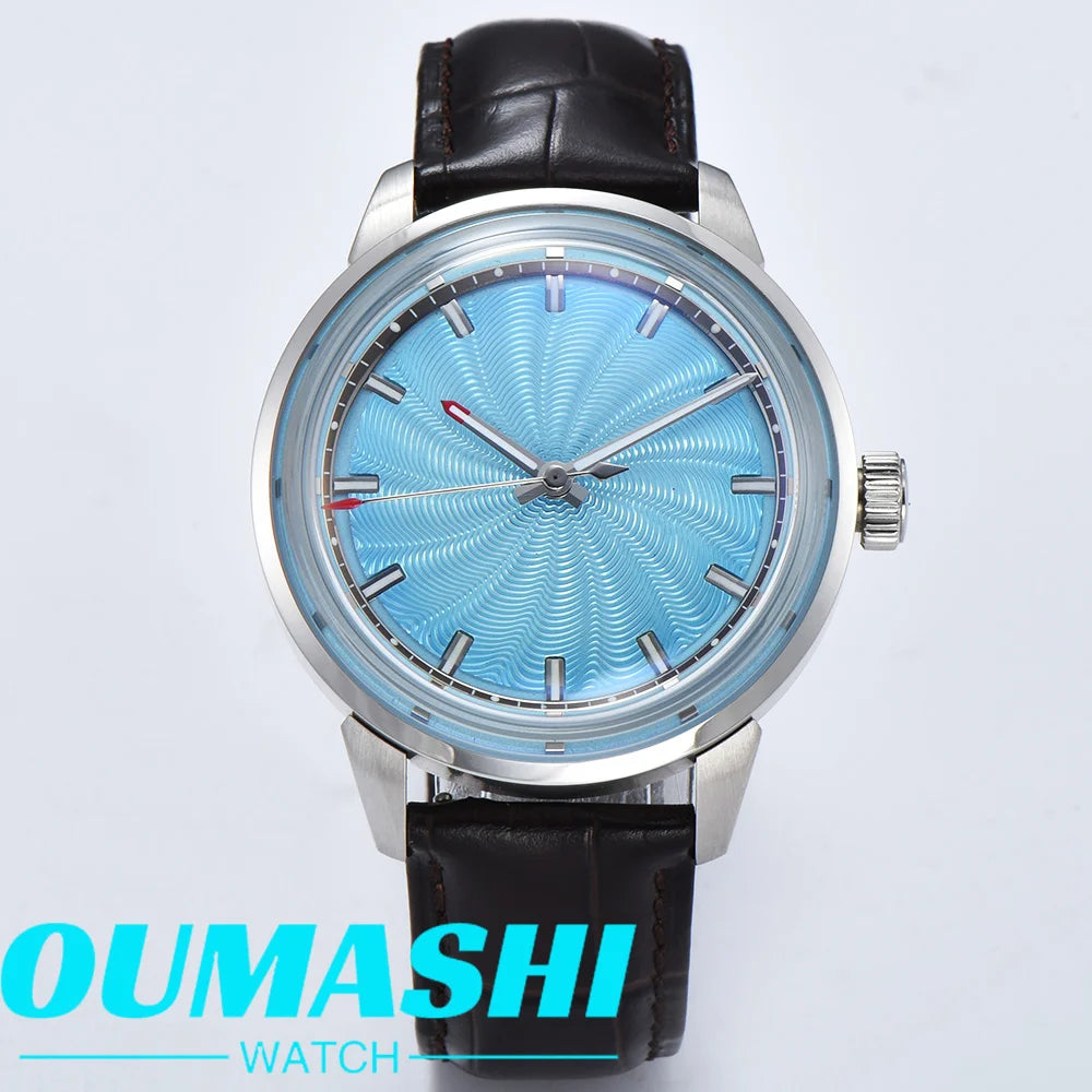 MIYOTA 8215 watches men 42mm Automatic mechanical movement 316L stainless steel case Green Glow men's luxury BLUE watch