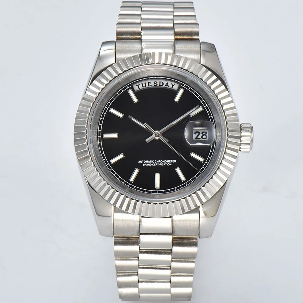 watch 8285 watches for men automatic movement mechanical watches Stainless Steel Sapphire Glass Case Waterproof Watch mens watch