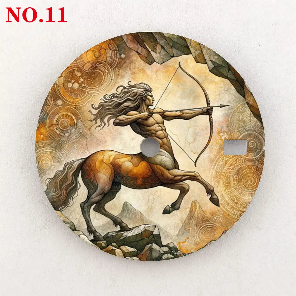 Watch dial NH35 28.5mm 12 zodiac custom dial color printing watch accessories are suitable for NH35/36 movement NH35 dial