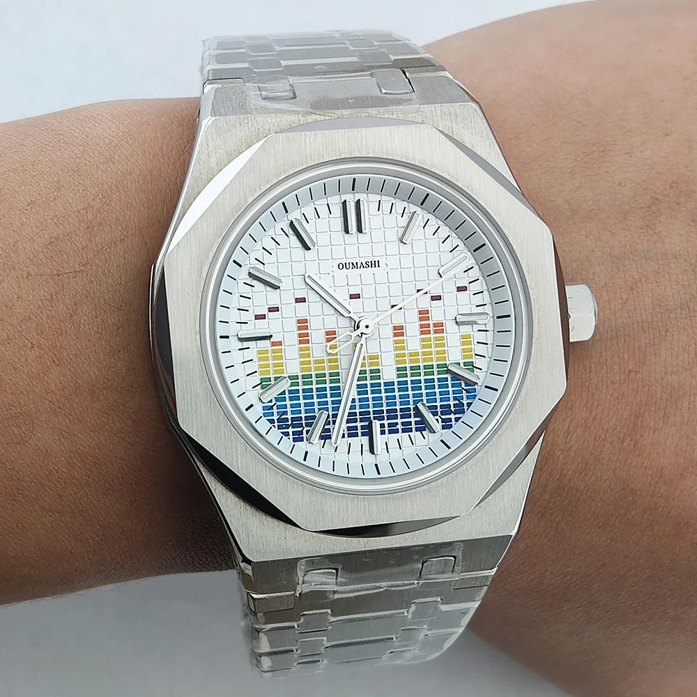 MIYOTA 8215 Men's Mechanical Automatic Watch Luxury C3 Glow-in-the Dark AR Sapphire 100m waterproof Music Festival Watch for men