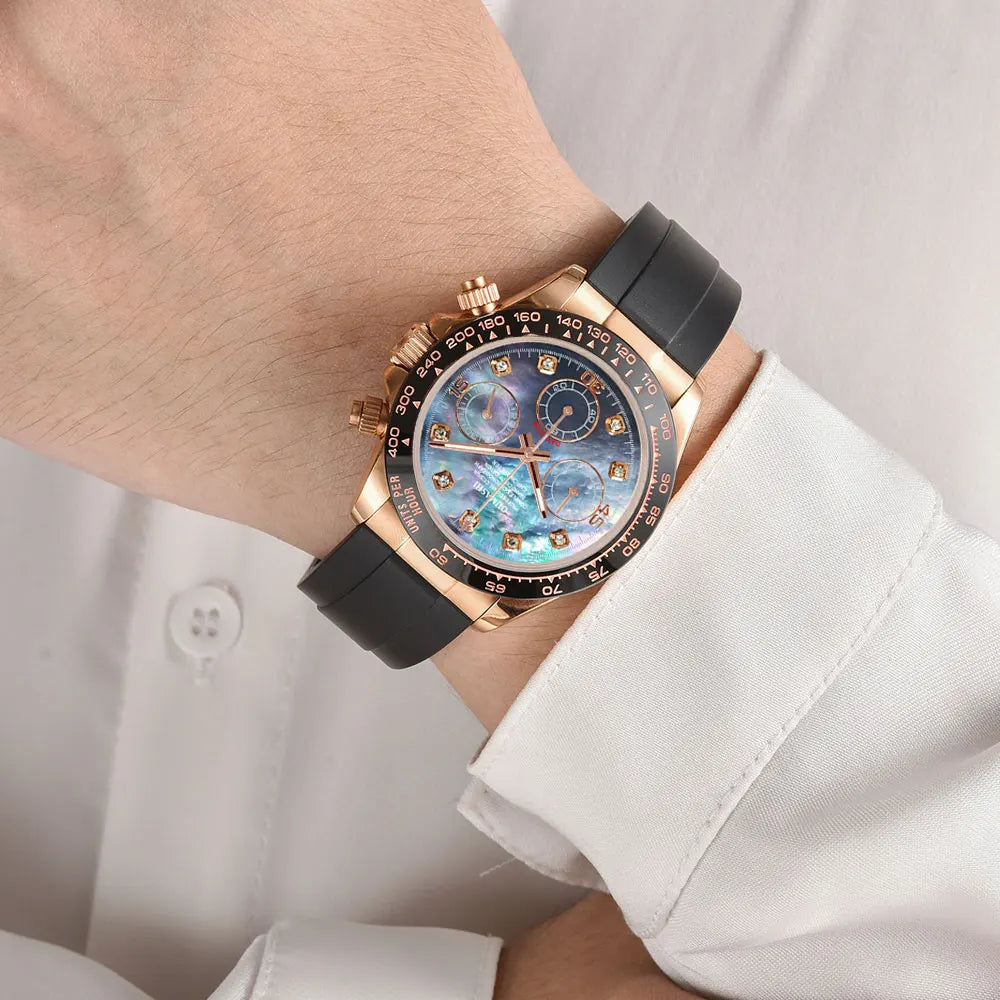 VK63 watches 39.3mm Luxury Watch Men's Chronograph New Men's watch vk63 case rose gold VK63 Men's Chronograph Waterproof 10ATM