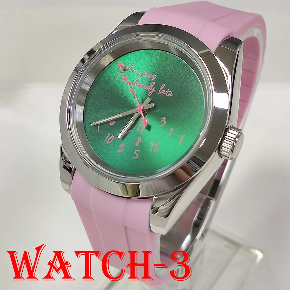 Hot sale NH35A watch for man Who cares if I'm already late NH35 Automatic Movement Sapphire glass 39mm NH35 watches