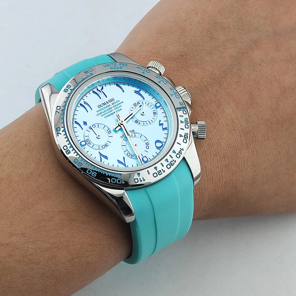39.3mm VK Series 63 watch Men's watch Arabian Dial Men's watch Luxury Quartz watch VK63 Sport Chronograph Sapphire Glass watches