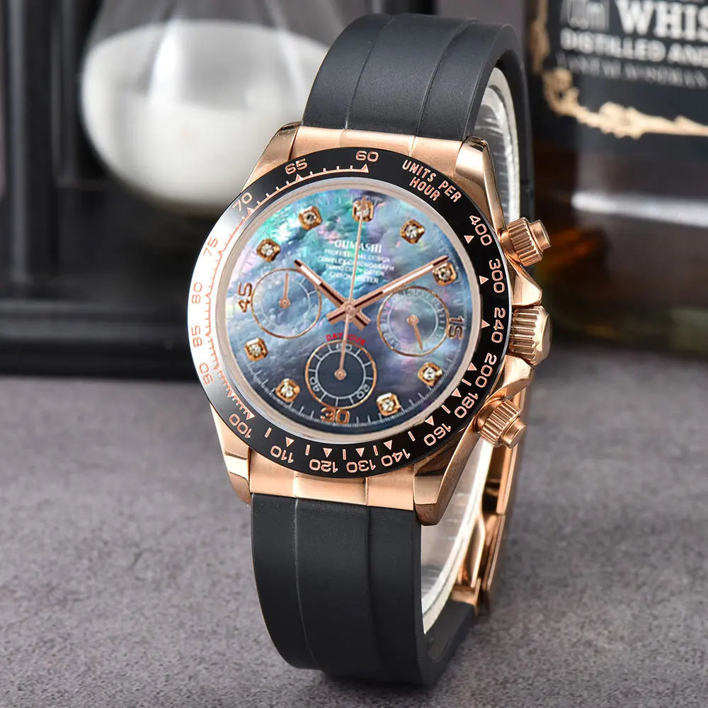 VK63 watches 39.3mm Luxury Watch Men's Chronograph New Men's watch vk63 case rose gold VK63 Men's Chronograph Waterproof 10ATM