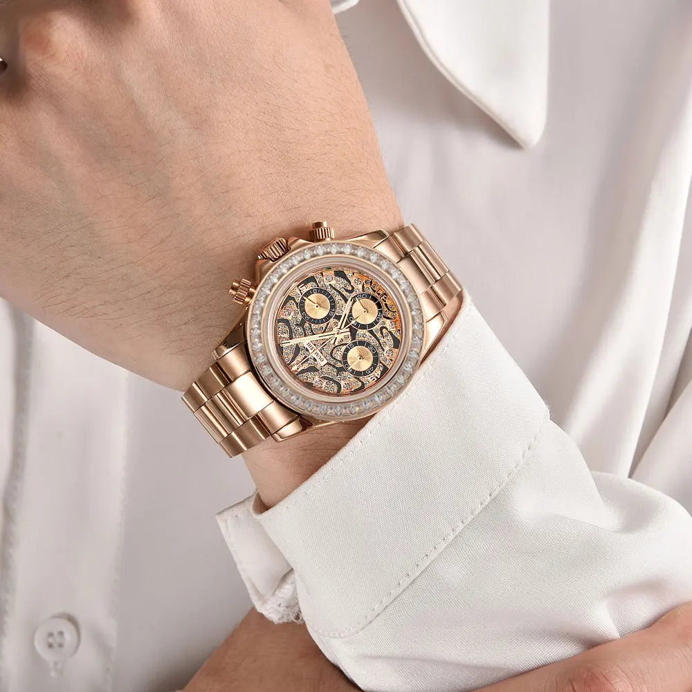 39.3mm Luxury Watch Men's Chronograph New GEMS watch Business Watch Men's VK63 Men's Chronograph watch VK63 Waterproof 10ATM