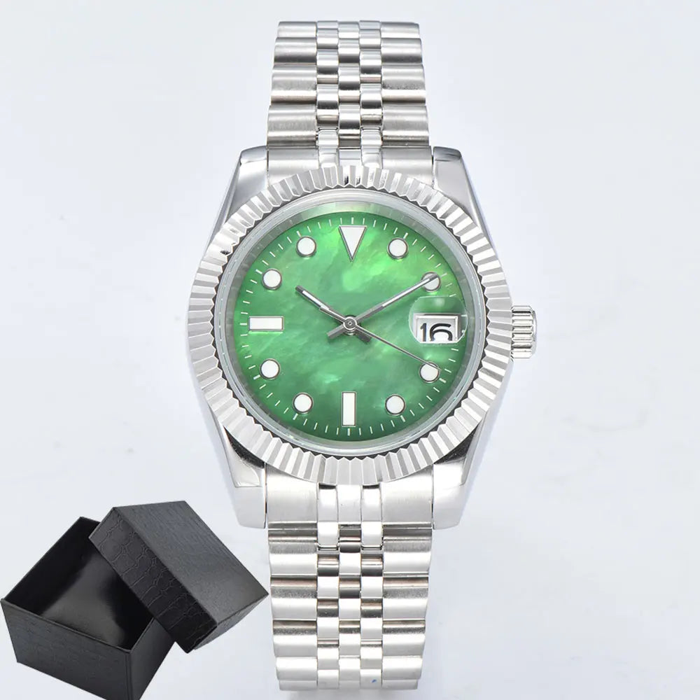Watches 36mm 39mm NH35 watch Movement Purple Blue Green Gold Mother of Pearl 316 Stainless steel NH35a Mechanical watch for men