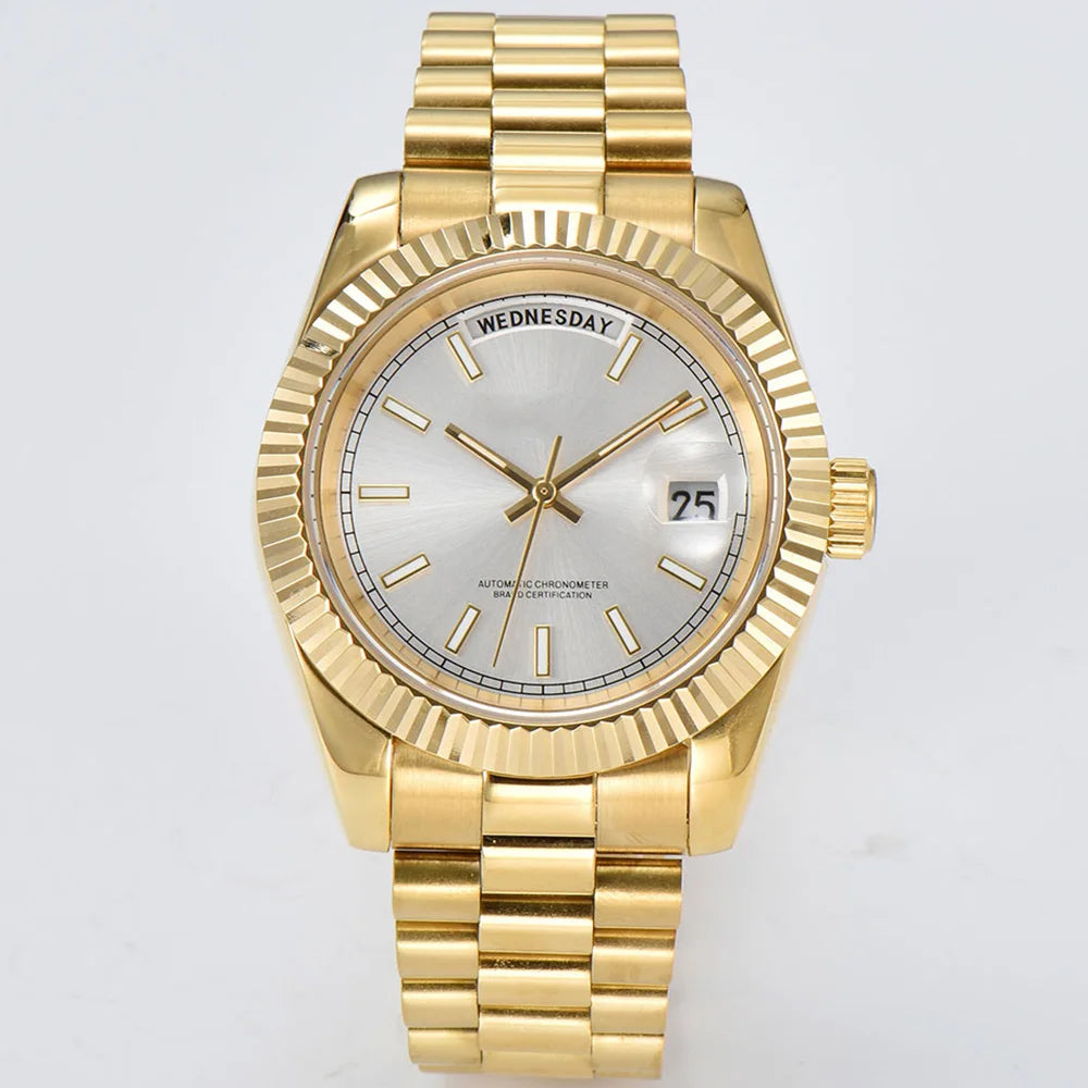 miyota 8285 watch for men automatic movement mechanical watches Stainless Steel Sapphire Glass Case Waterproof Watch mens watch