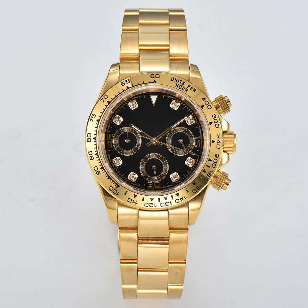 39.3mm Luxury Watch Men's Chronograph New Men's watch Business Watch Men's VK63 Men's Chronograph watch VK63 Waterproof 10ATM