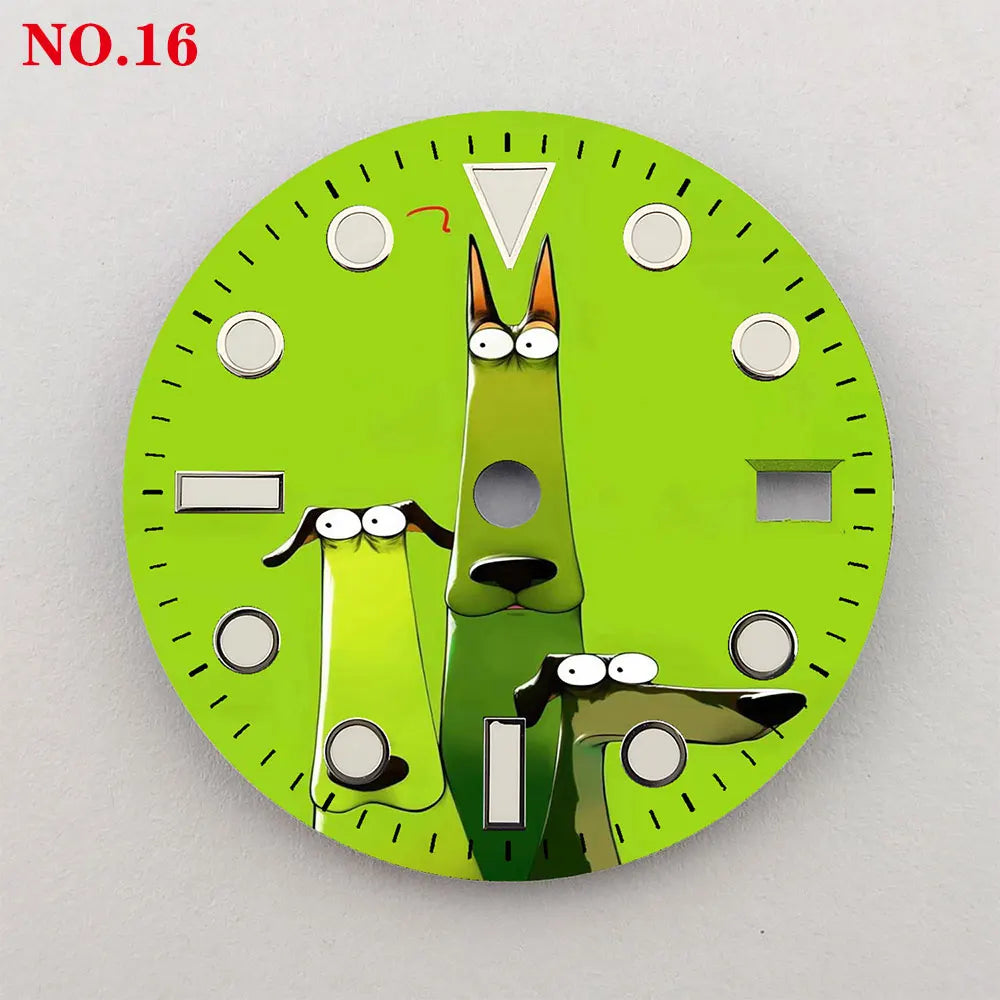 The 28.5mm dial NH35 dial creative color-printed series dial is suitable for NH35/36 movement wristwatch accessoriese