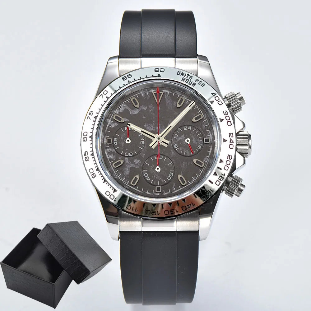 VK63 WATCH Luxury 39mm quartz Chronograph Business Watch Men's VK Series 63 Sport Sapphire Glass Ceramic bezel insert men watch