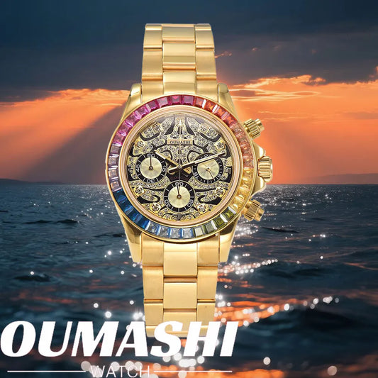 39.3mm Luxury Watch Men's Chronograph New GEMS watch Business Watch Men's VK63 Men's Chronograph watch VK63 Waterproof 10ATM