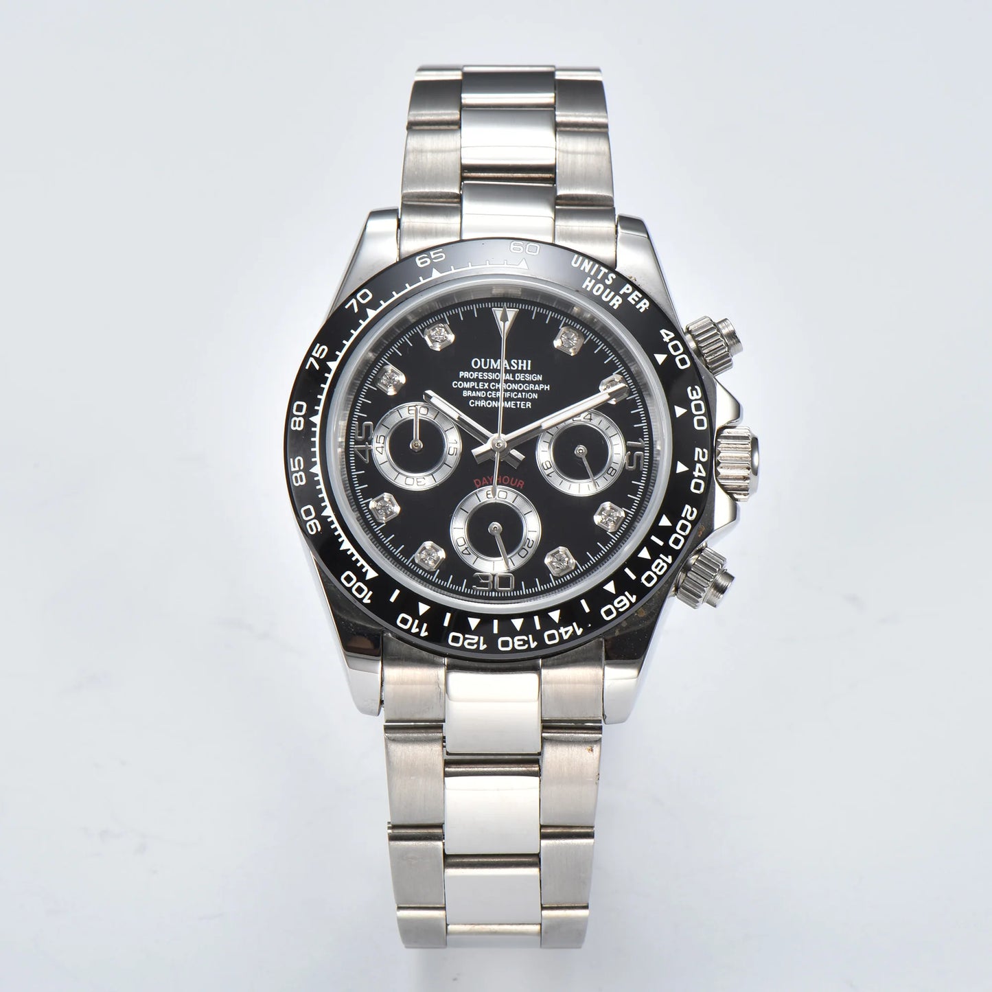 Luxury Sports Quartz Watch Sapphire Glass 316L stainless steel waterproof for men's custom watches with VK63 watch movement
