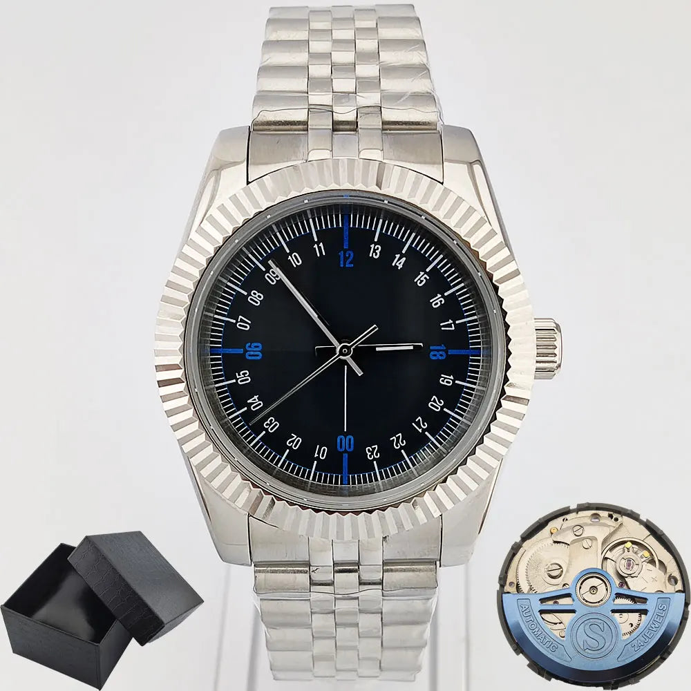 New 36mm/39mm watch NH35A automatic mechanical luxury Sapphire C3 luminous waterproof 100 m RELOJ 24-hour watch OUMASHI brand