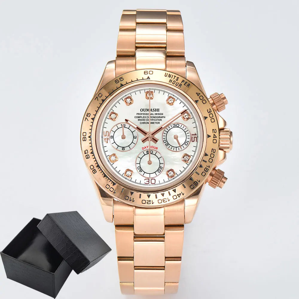 VK63 watches 39.3mm Luxury Watch Men's Chronograph New Men's watch vk63 case rose gold VK63 Men's Chronograph Waterproof 10ATM