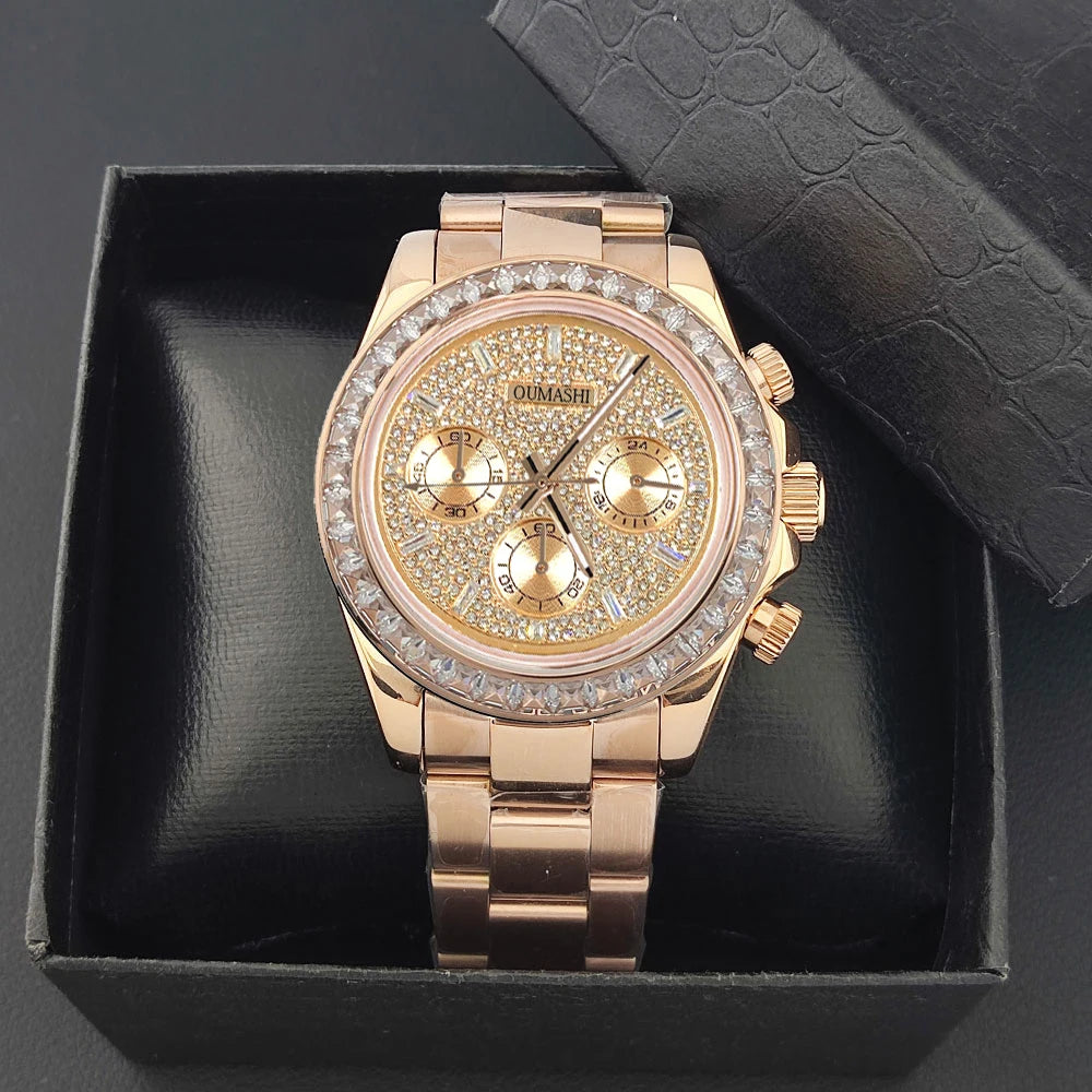 customized VK63 Watch Chronograph Sapphire glass stainless steel waterproof case gemstone case Men sports watch VK63 Watch dial