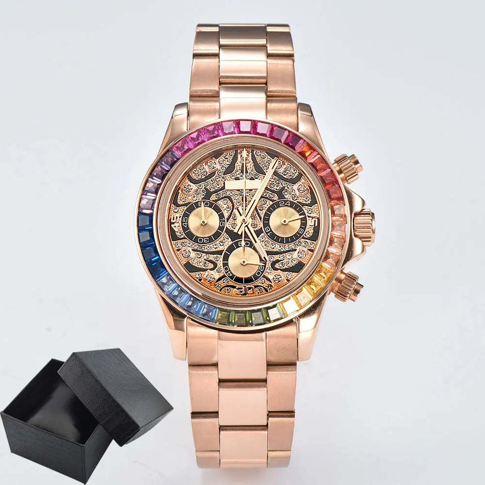 39.3mm Luxury Watch Men's Chronograph New GEMS watch Business Watch Men's VK63 Men's Chronograph watch VK63 Waterproof 10ATM