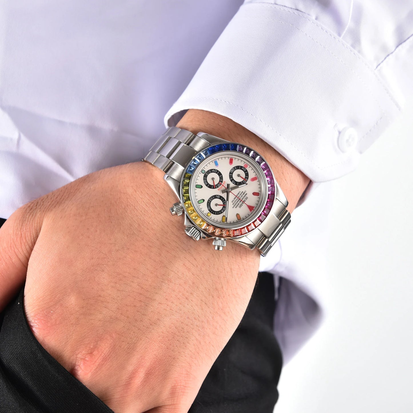 Men's VK63 Chronograph Watch Sapphire glass stainless steel waterproof case Luminous solid case Men's sports watch
