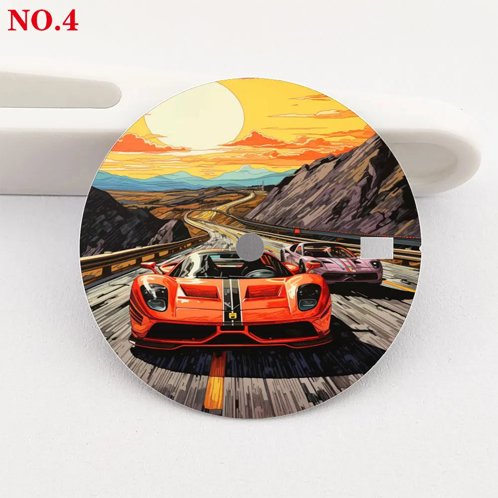 The 28.5mm dial NH35 dial sports car creative color-printed series dial is suitable for NH35/36 movement wristwatch accessories