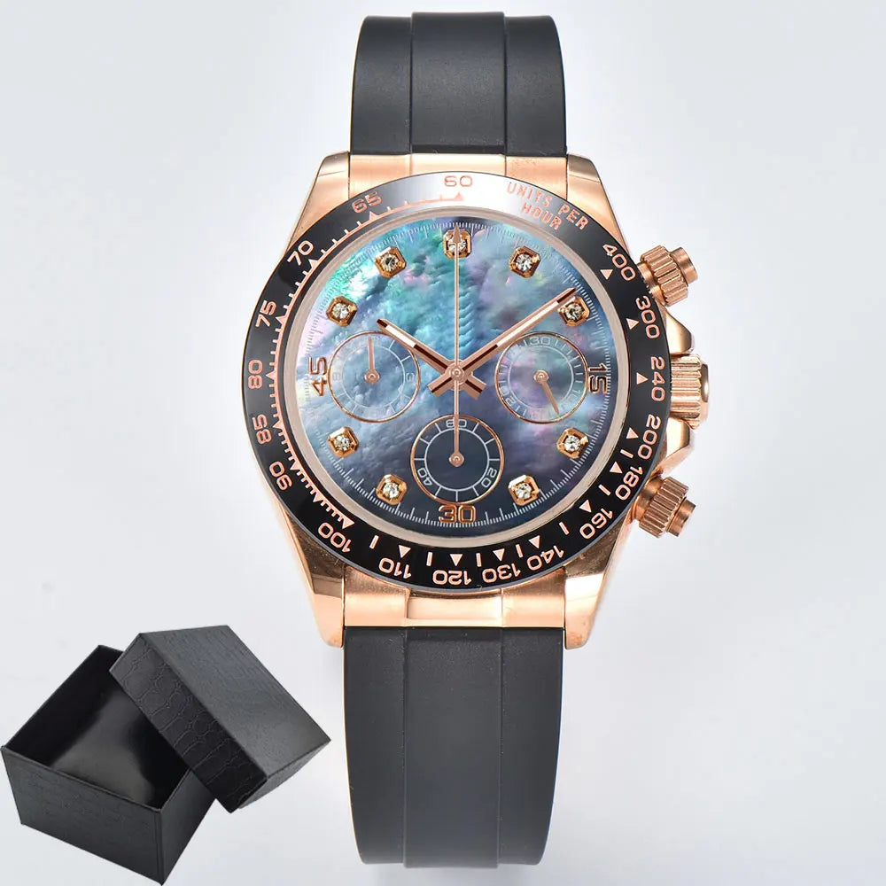 VK63 watches 39.3mm Luxury Watch Men's Chronograph New Men's watch vk63 case rose gold VK63 Men's Chronograph Waterproof 10ATM